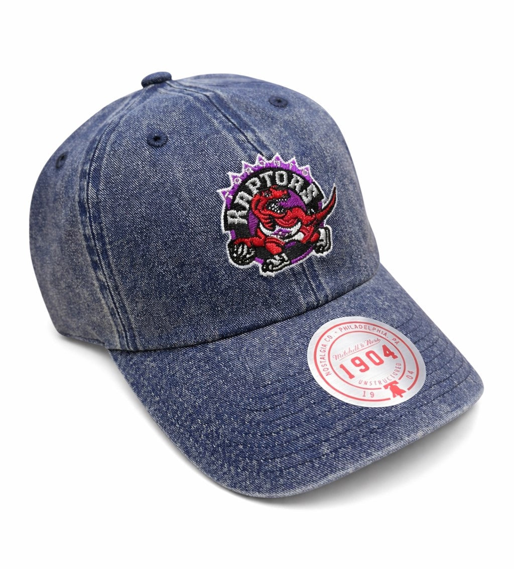 Mitchell & Ness NBA Toronto Raptors Vintage Denim 1904 Unstructued Adjustable Hat - Blue