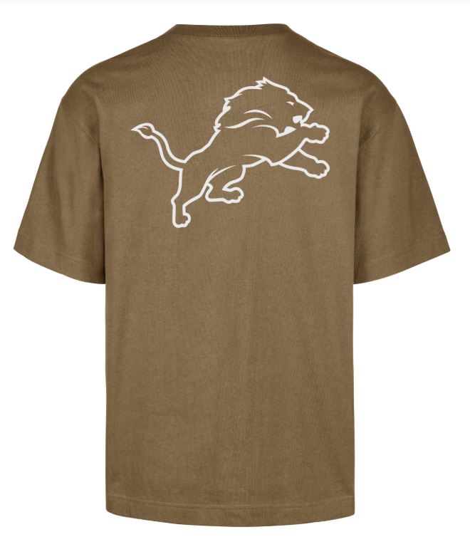 '47 NFL Detroit Lions Men's Lateral Foundation Tee - Brown