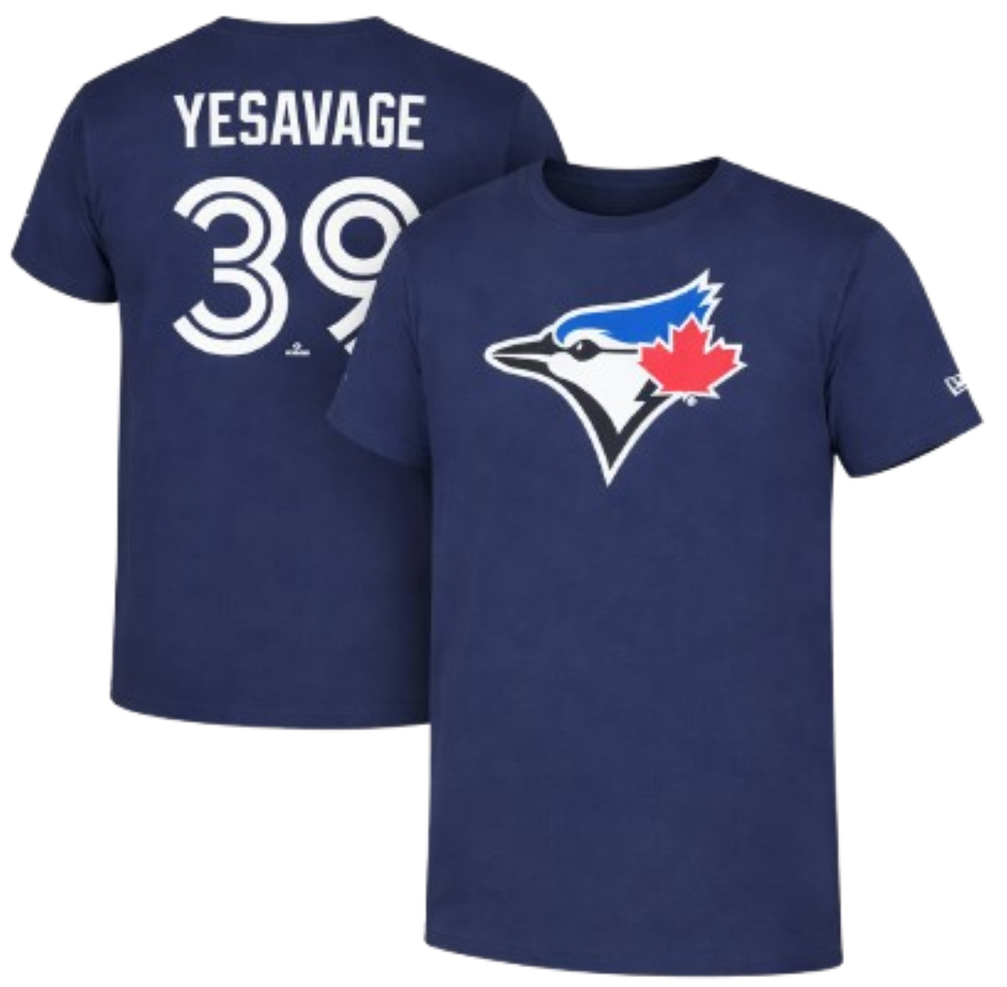 Blue t-shirt with sports team logo and 'YESAVAGE 39' text on a white background
