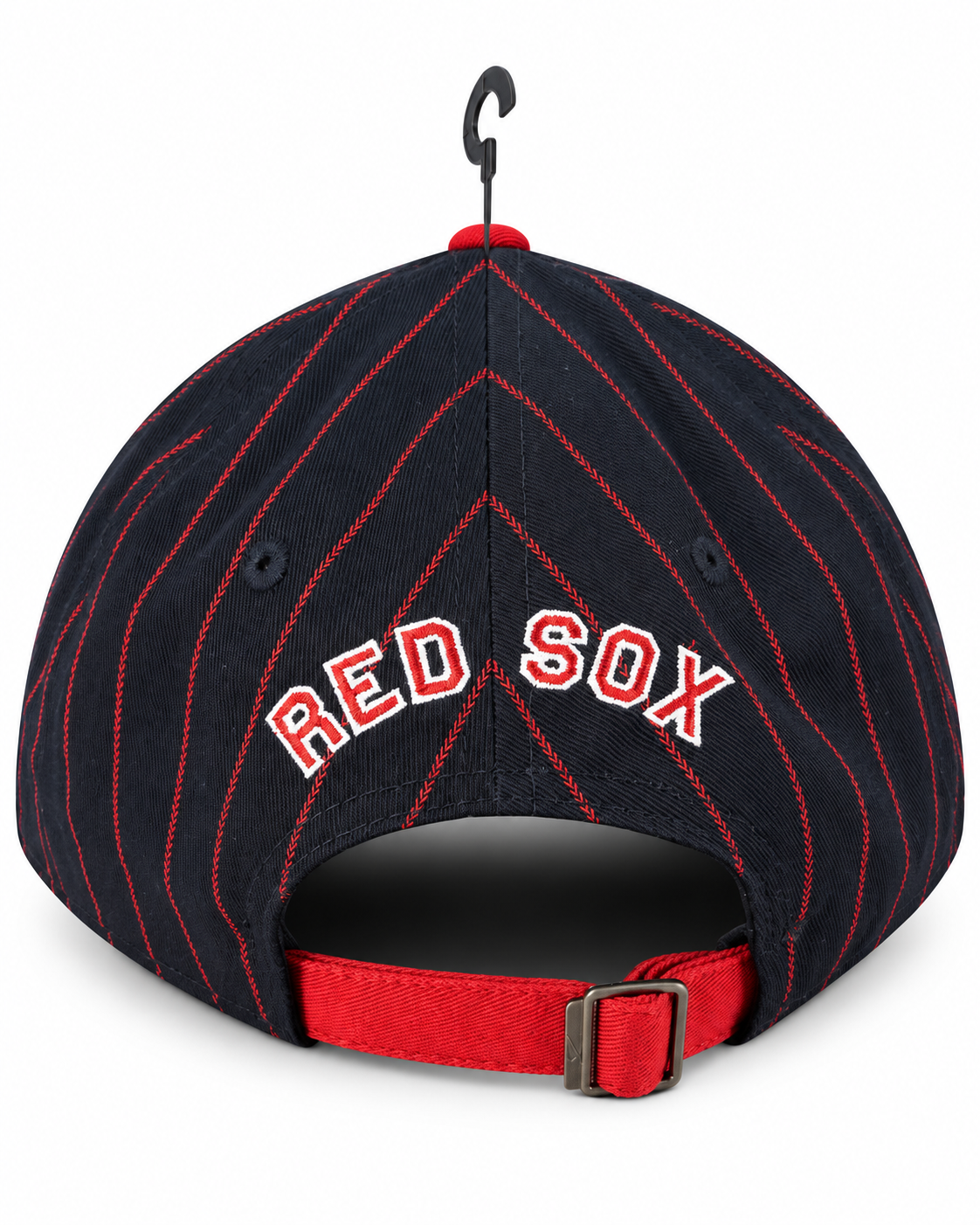 Nike MLB Boston Red Sox Pinstripe Club Cap Adjustable Hat – Navy/Red