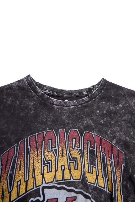 Kansas City Chiefs Graphic Acid Wash Tee