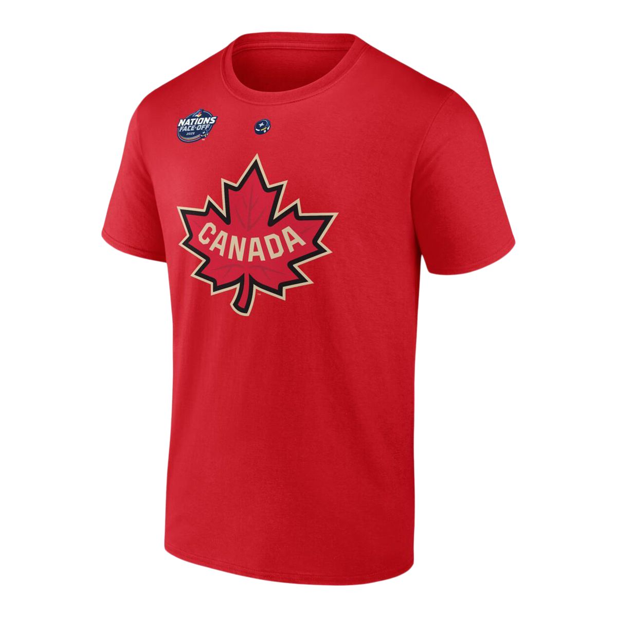 Fanatics Men's Nathan MacKinnon #29 Canada NHL 4 Nations Face-Off Authentic Stack Name & Number Tee - Red