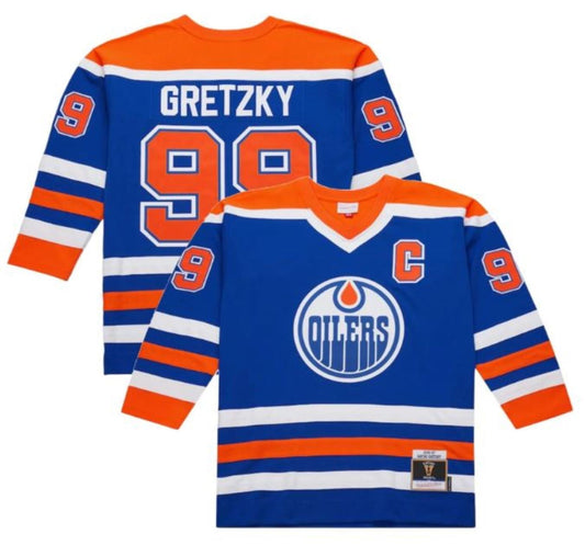 Mitchell & Ness NHL Edmonton Oilers Wayne Gretzky Vintage 1986-87 Power Play Jersey - Blue/Orange