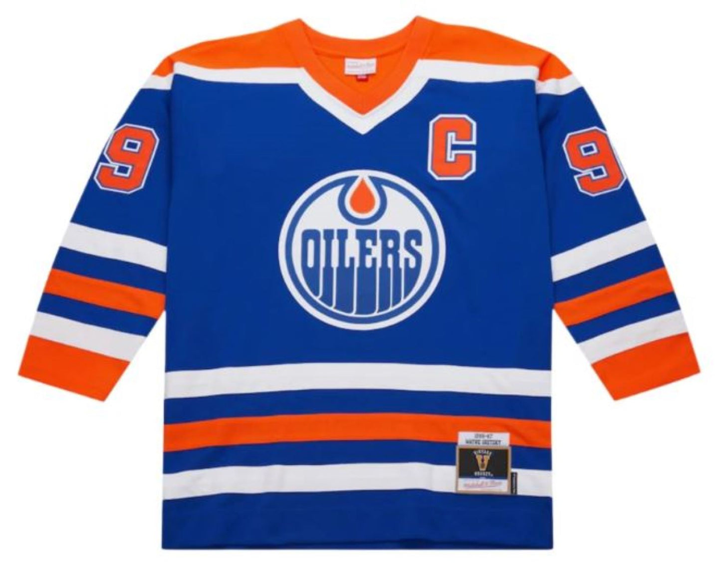 Mitchell & Ness NHL Edmonton Oilers Wayne Gretzky Vintage 1986-87 Power Play Jersey - Blue/Orange