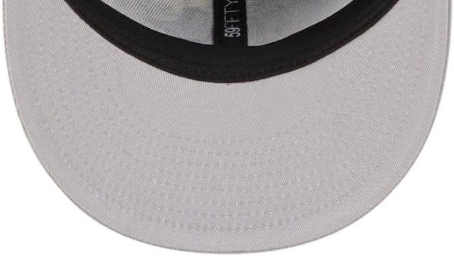 New Era 59FIFTY MLB Toronto Blue Jays Two Tone 50th Anniversary Side Patch Custom Collection Fitted Hat - Off White/Blue
