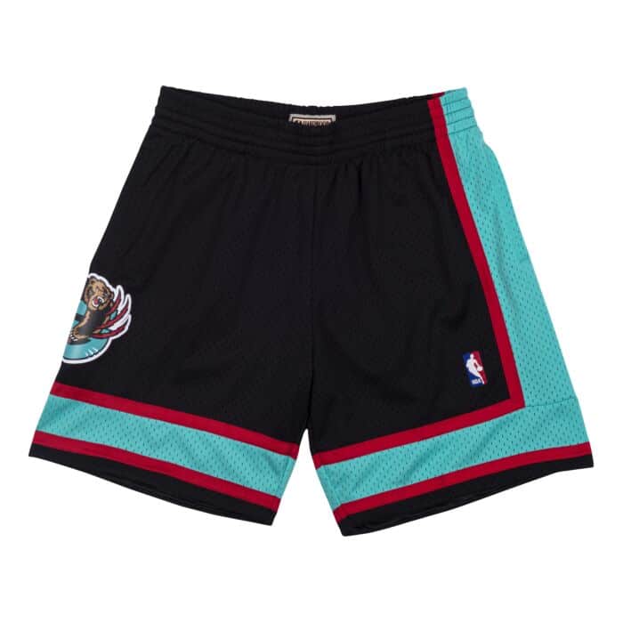 Memphis Grizzlies Mitchell & Ness 2001-02 Hardwood Classics Swingman Shorts - Black and Teal