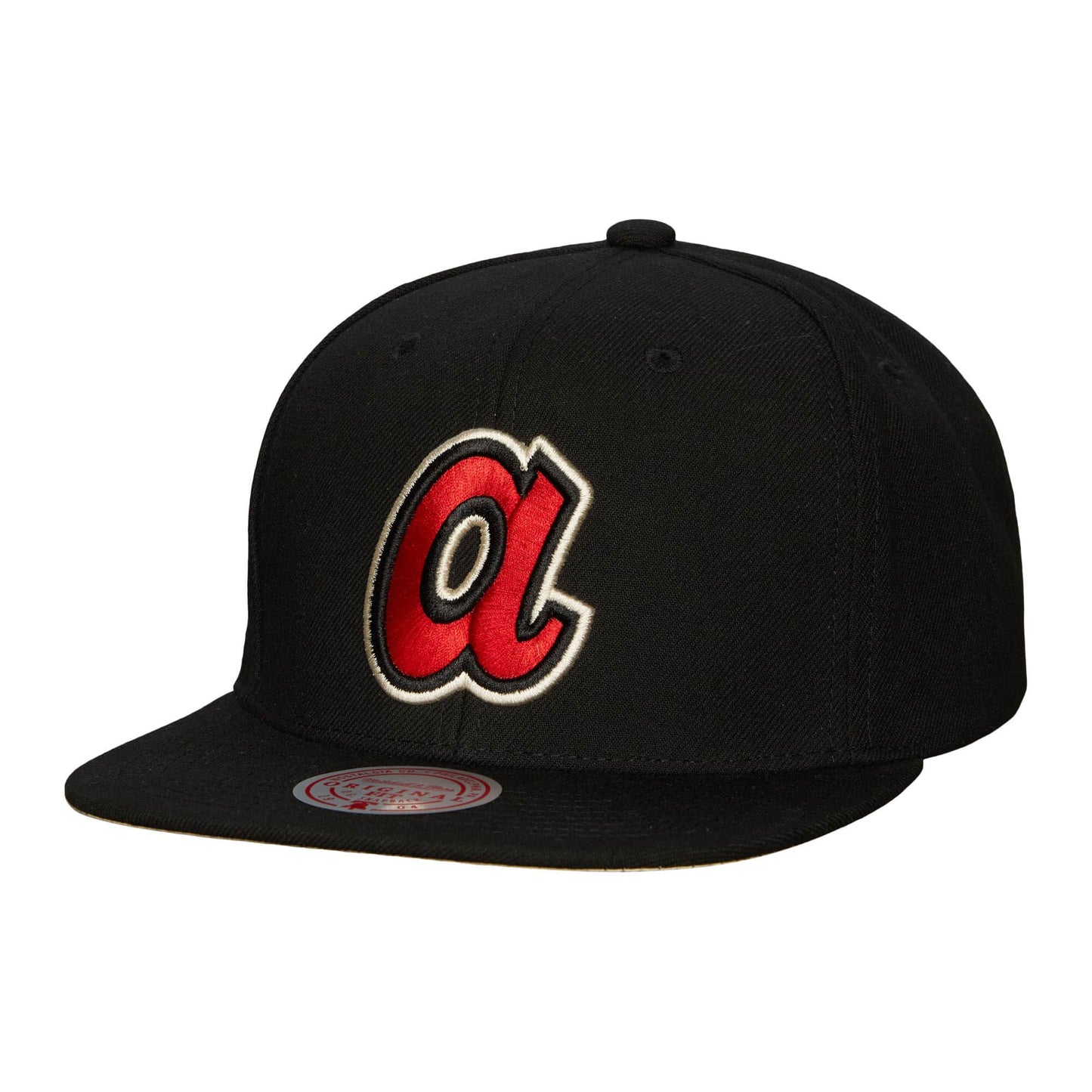 Atlanta Braves MLB Mitchell & Ness Team Classic Snapback Coop - Black
