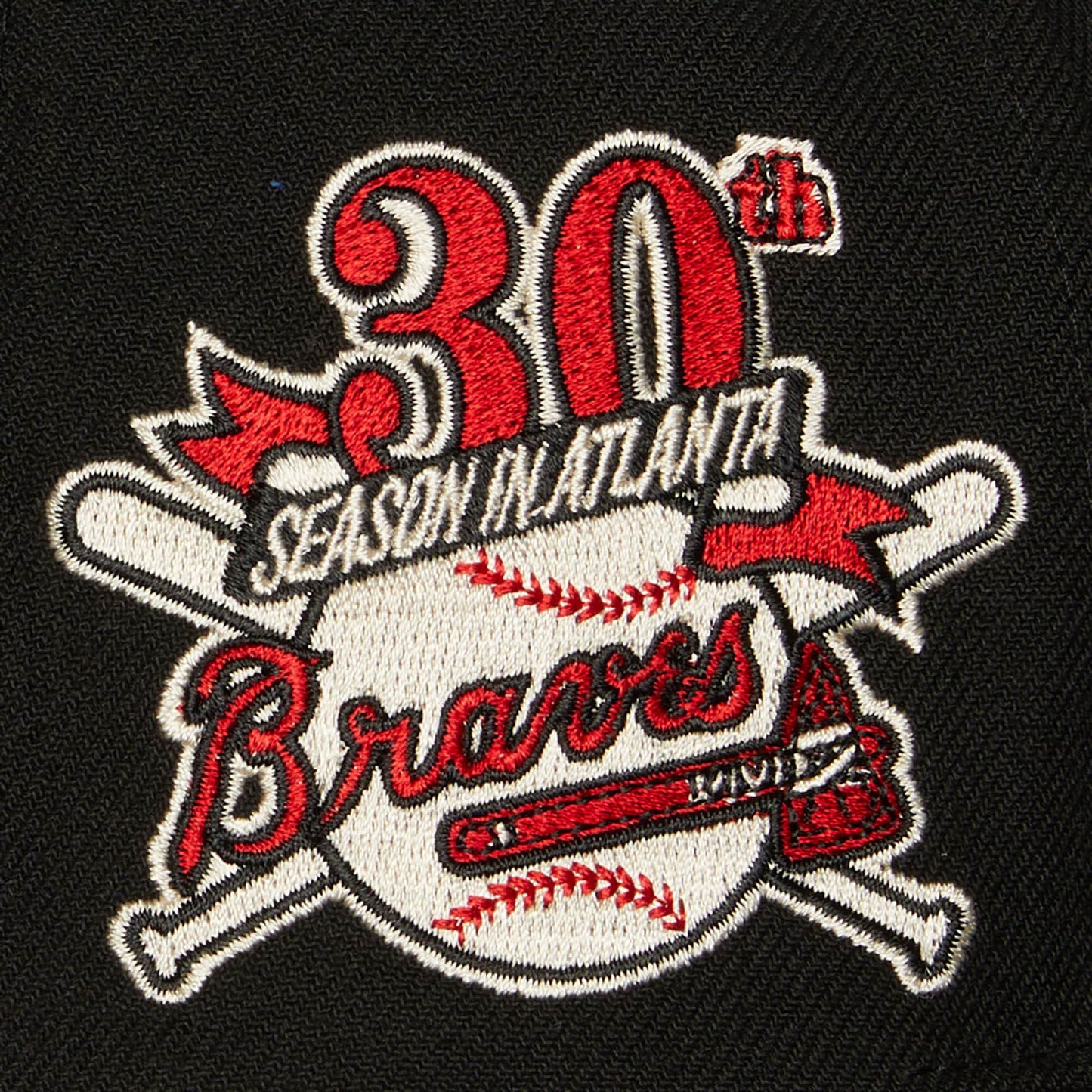 Atlanta Braves MLB Mitchell & Ness Team Classic Snapback Coop - Black
