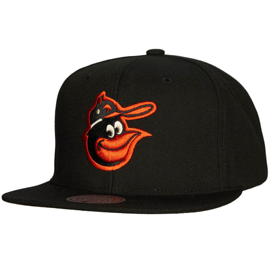 Baltimore Orioles MLB Mitchell & Ness Team Classic Snapback Coop - Black