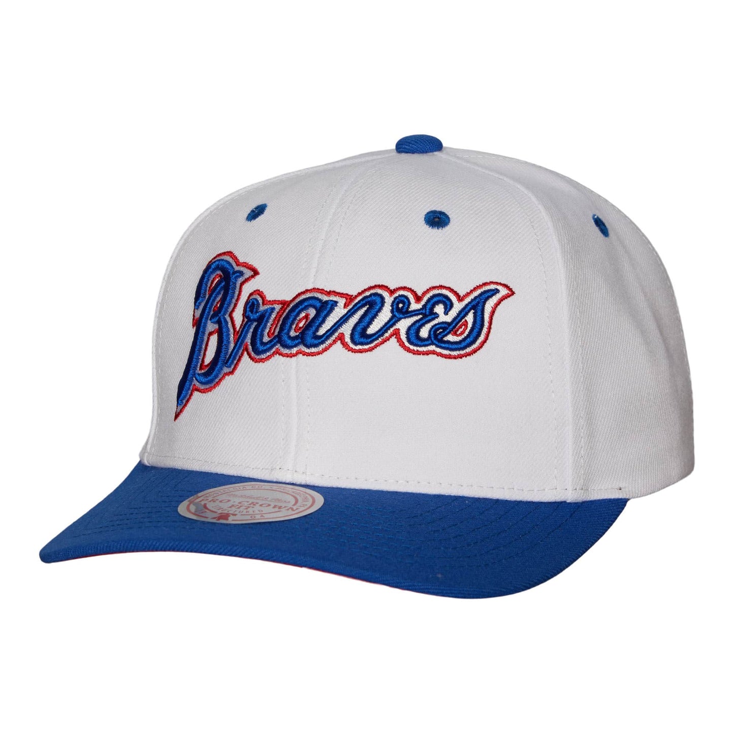 Atlanta Braves MLB Mitchell & Ness Evergreen Pro Snapback Coop - White