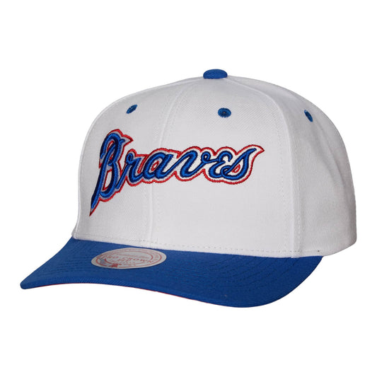 Atlanta Braves MLB Mitchell & Ness Evergreen Pro Snapback Coop - White