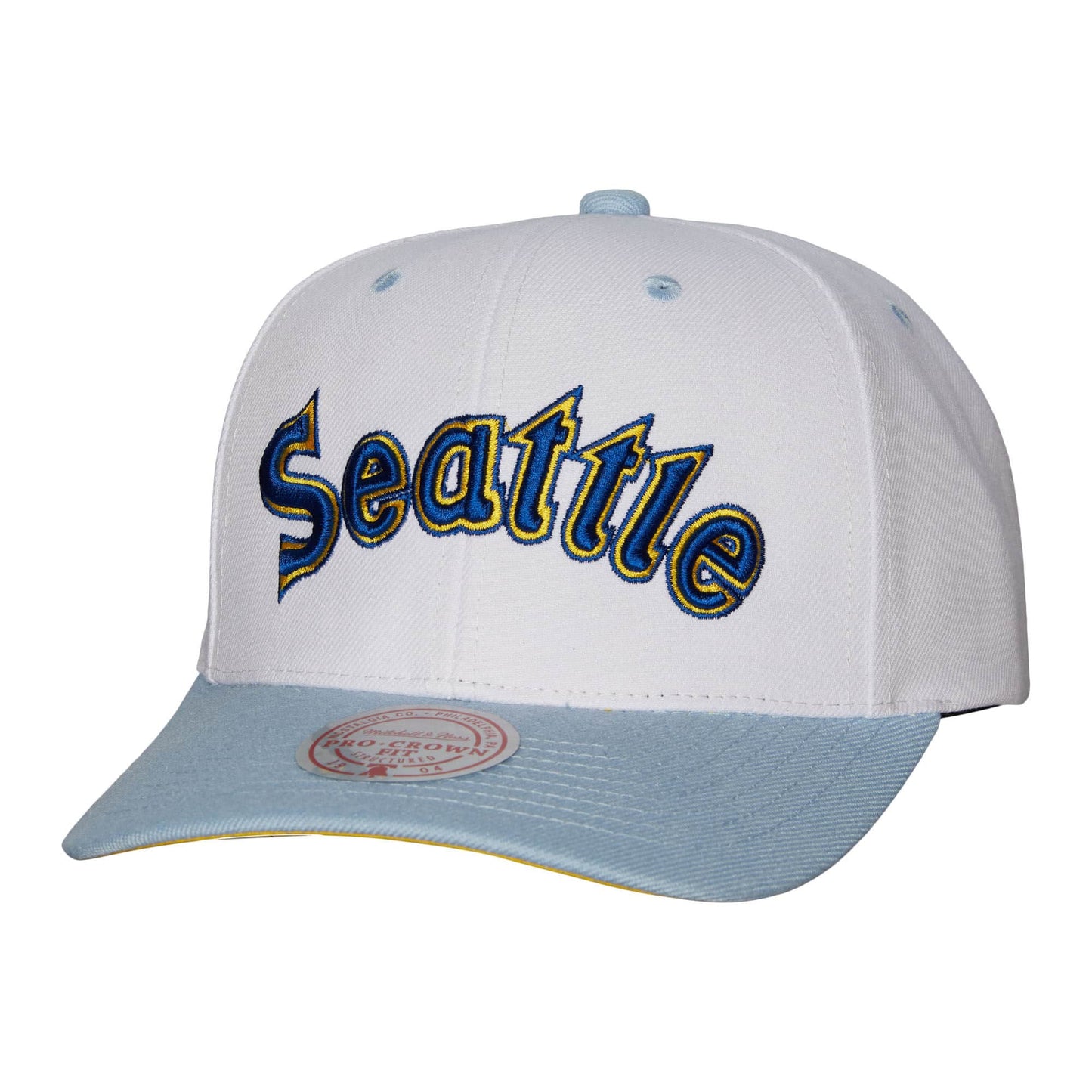 Seattle Mariners MLB Mitchell & Ness Evergreen Pro Snapback Coop - White