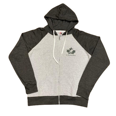 Team Canada Men's Grey Zip-Up Hoodie