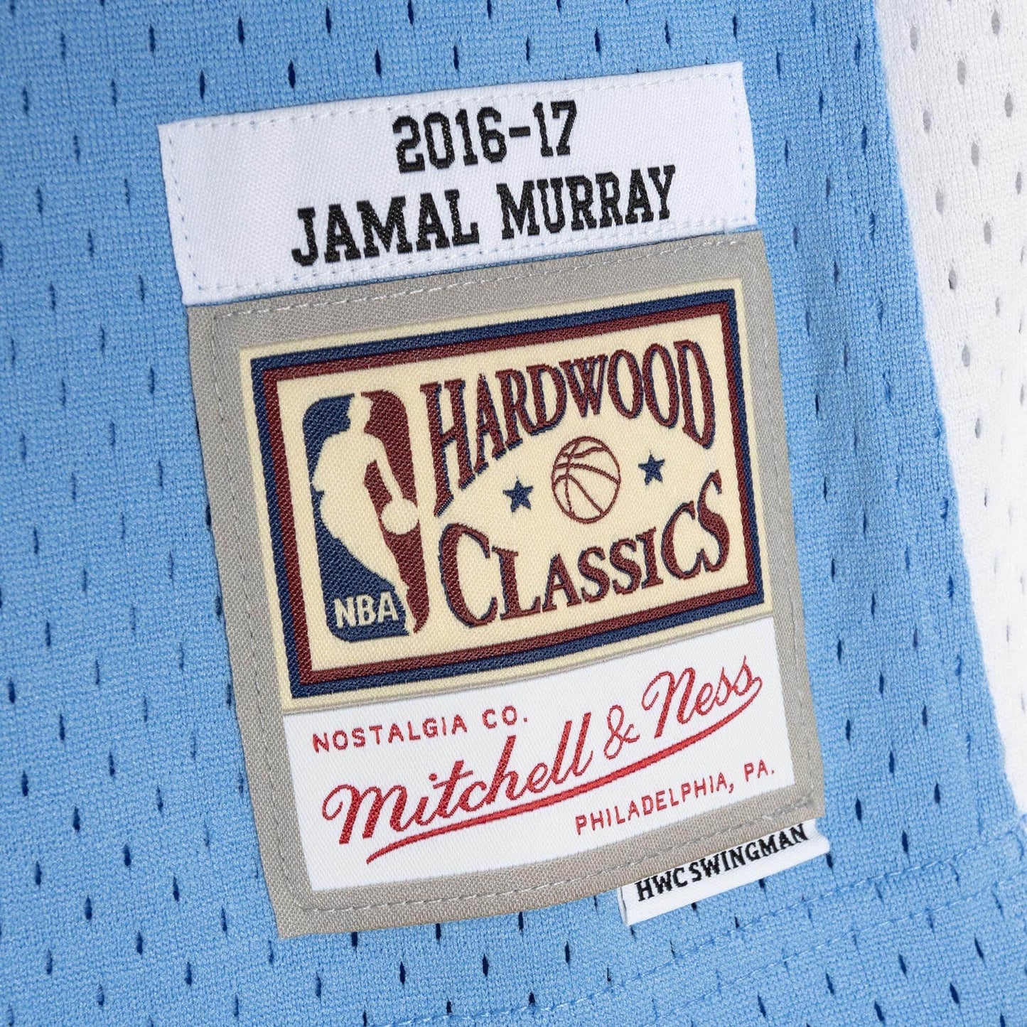 Mitchell & Ness Men's NBA Denver Nuggets Jamal Murray 2016/17 Hardwood Classics Swingman Jersey - Powder Blue