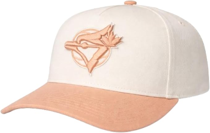 Mitchell & Ness MLB Toronto Blue Jays Pro Pinch Fit Two-Tone Adjustable Snapback Hat - Off-White/Peach