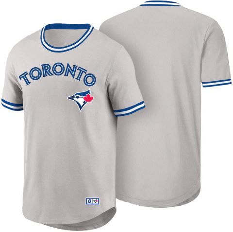 Bulletin MLB Toronto Blue Jays Road Curveball Jersey T Shirt - Grey