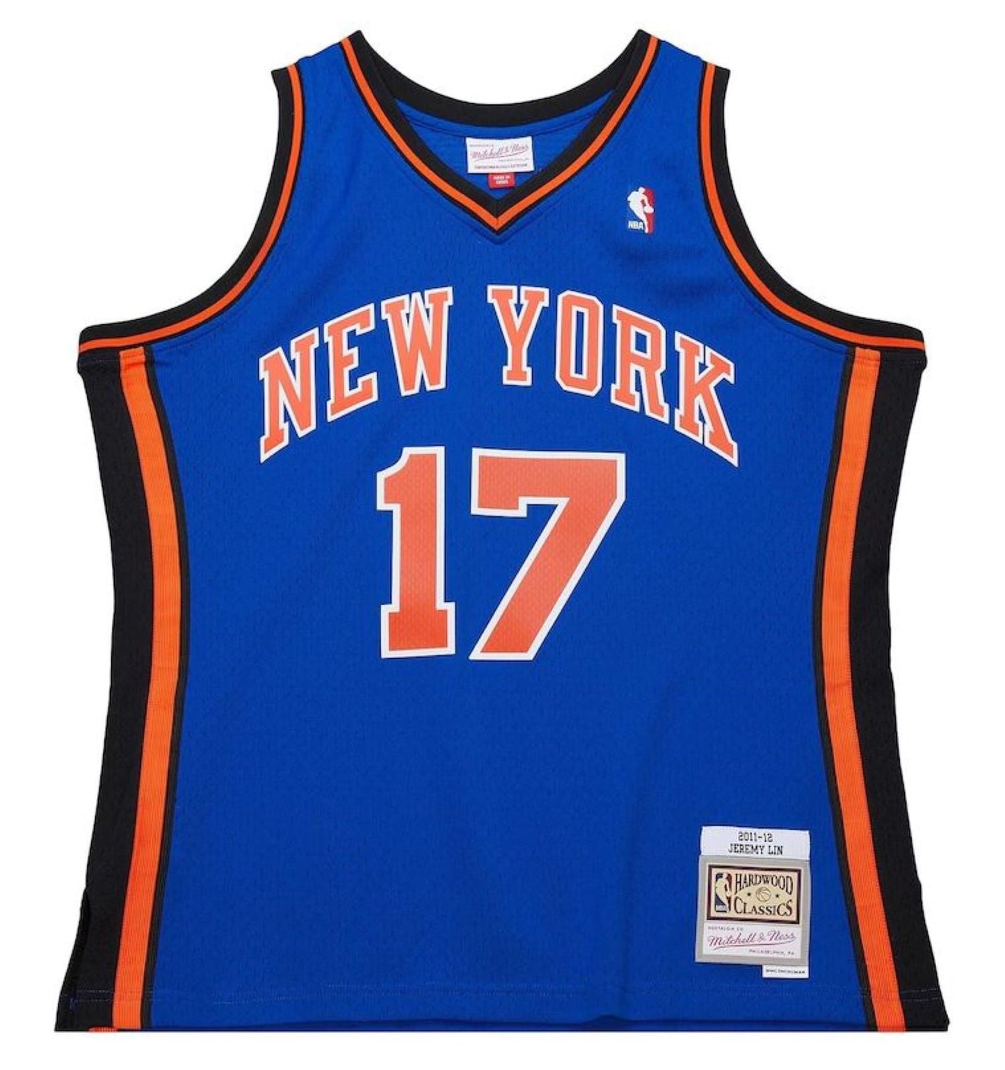 Mitchell & Ness NBA New York Knicks Jeremy Lin #17 2011-12 Hardwood Classics Swingman Jersey - Blue