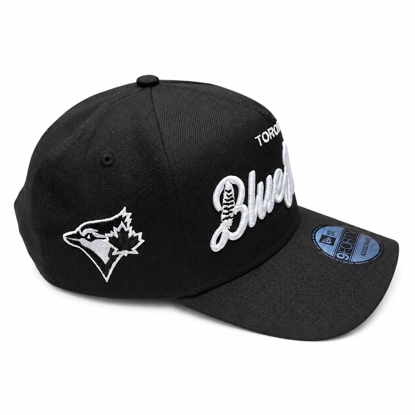 New Era 9FORTY A-Frame MLB Toronto Blue Jays Local Play Adjustable Snapback Hat - Black