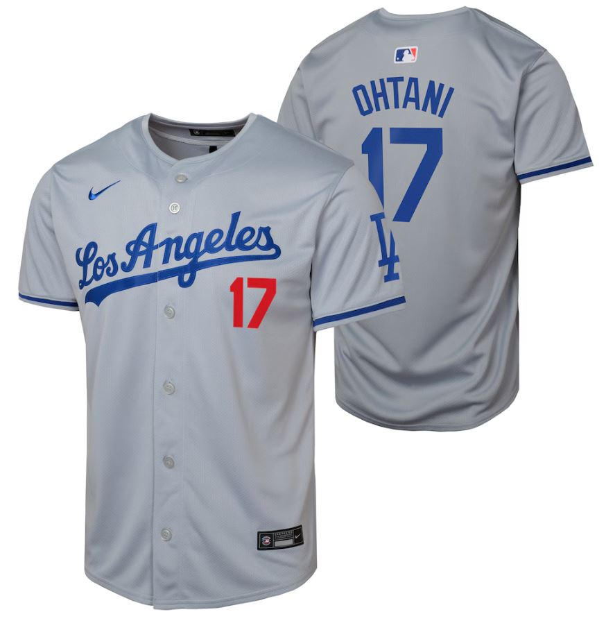Nike MLB Los Angeles Dodgers Shohei Ohtani Away Limited Player Jersey - Grey