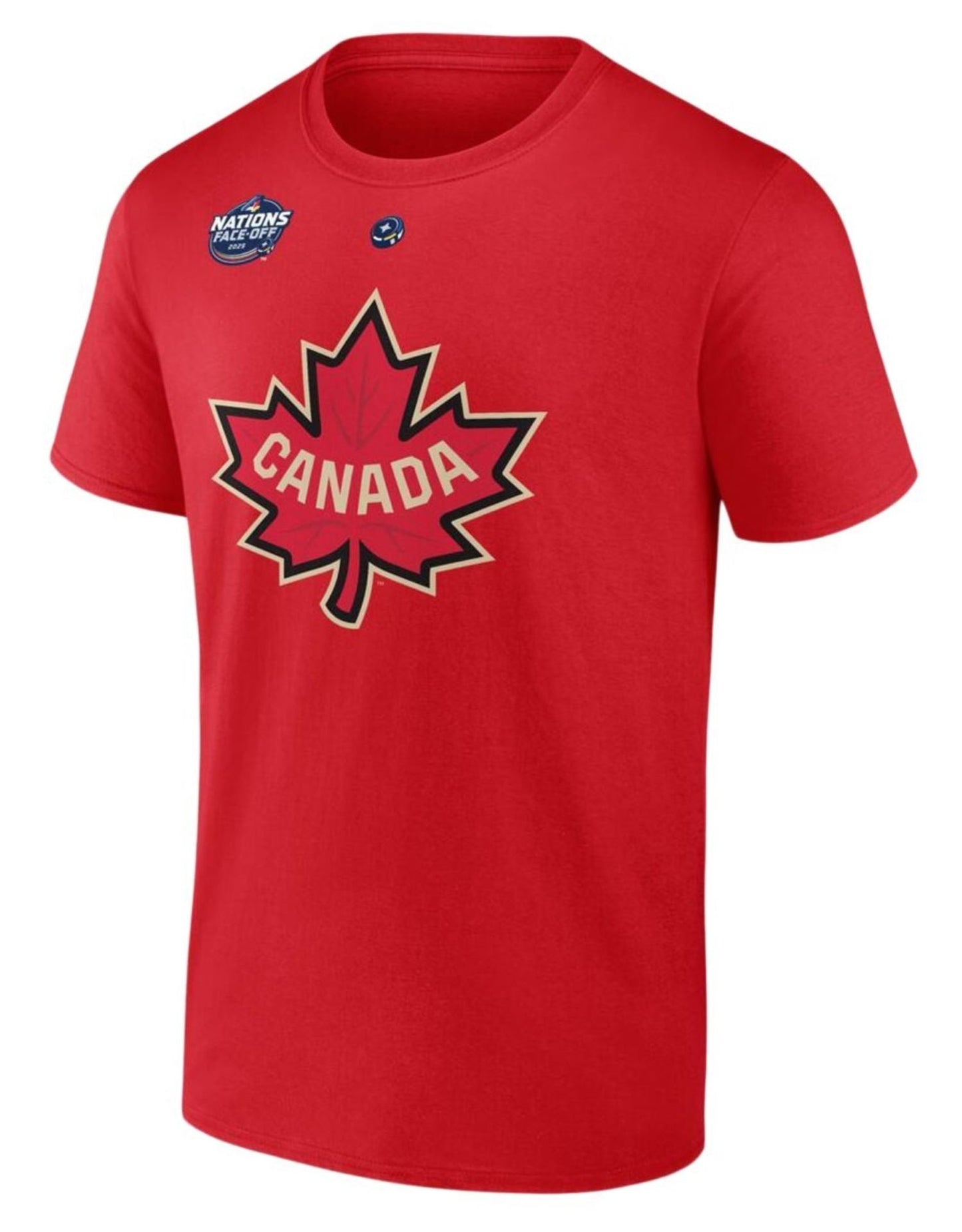 Fanatics Men's Mitchell Marner #16 Canada NHL 4 Nations Face-Off Authentic Stack Name & Number Tee - Red