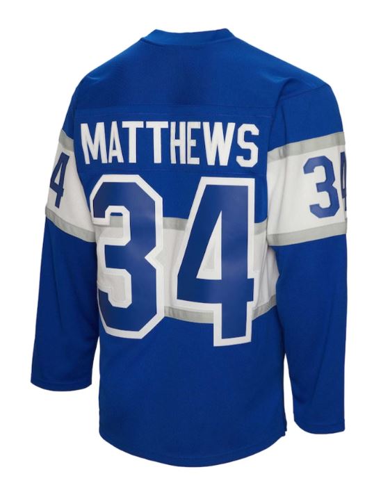 Men's Toronto Maple Leafs Auston Matthews Mitchell and Ness 2017 Blue Line Player Jersey