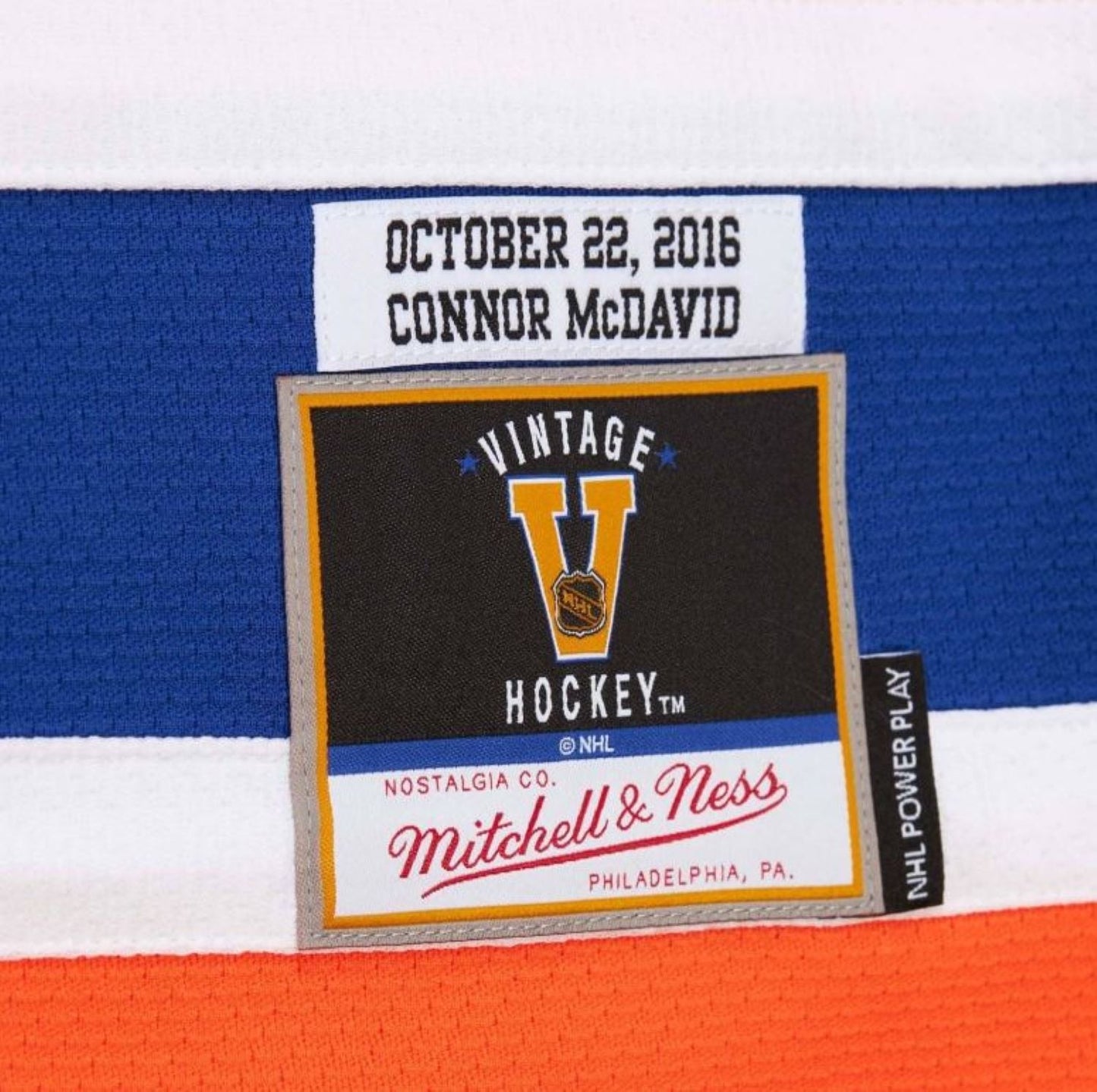 Mitchell & Ness Youth NHL Edmonton Oilers Connor McDavid #97 2016 Heritage Power Play Jersey - Orange