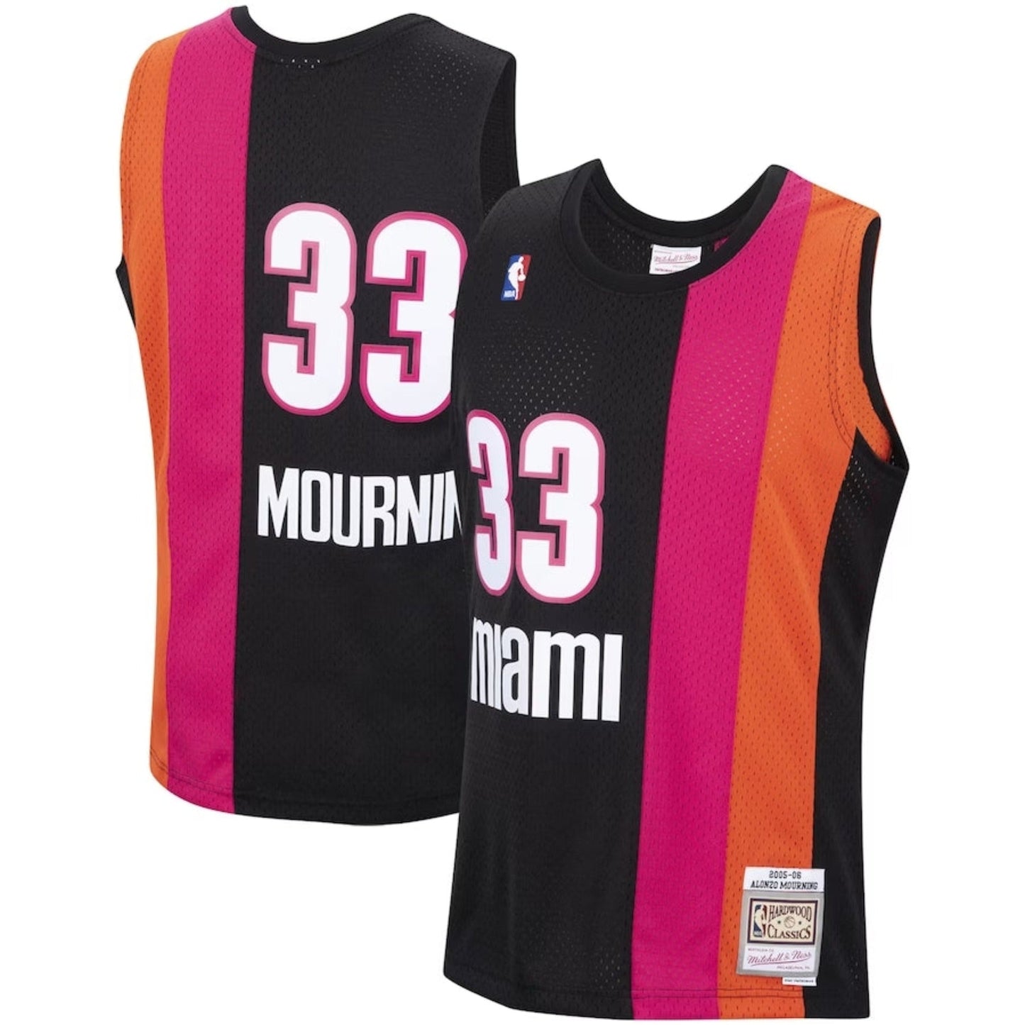 Men's Mitchell & Ness NBA Alonzo Mourning Miami Heat 2005/06 Hardwood Classics Swingman Jersey