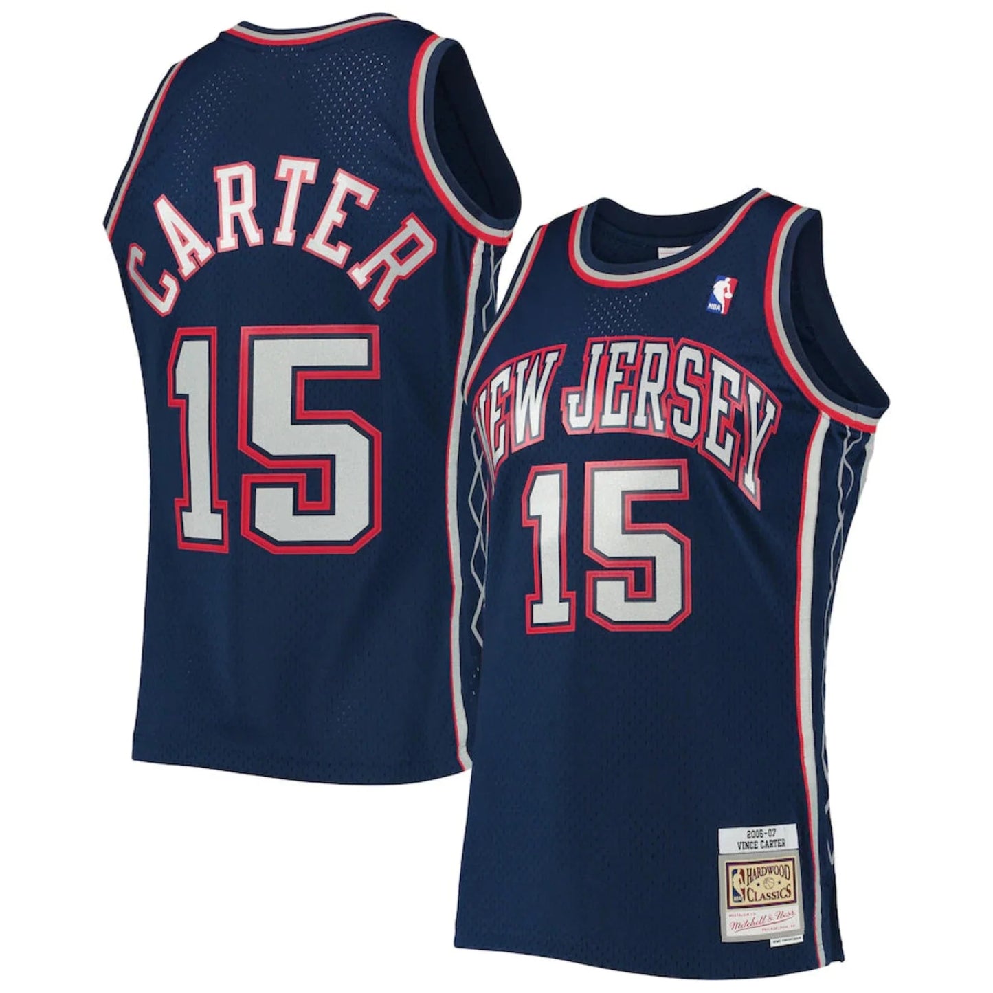 Men's New Jersey Nets Vince Carter #15 White Mitchell N Ness Swingman Jersey