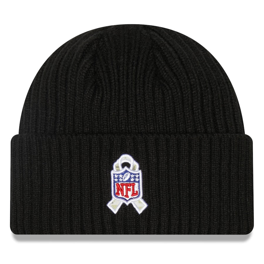 New England Patriots New Era 2022 Salute to Service Knit Hat - Black