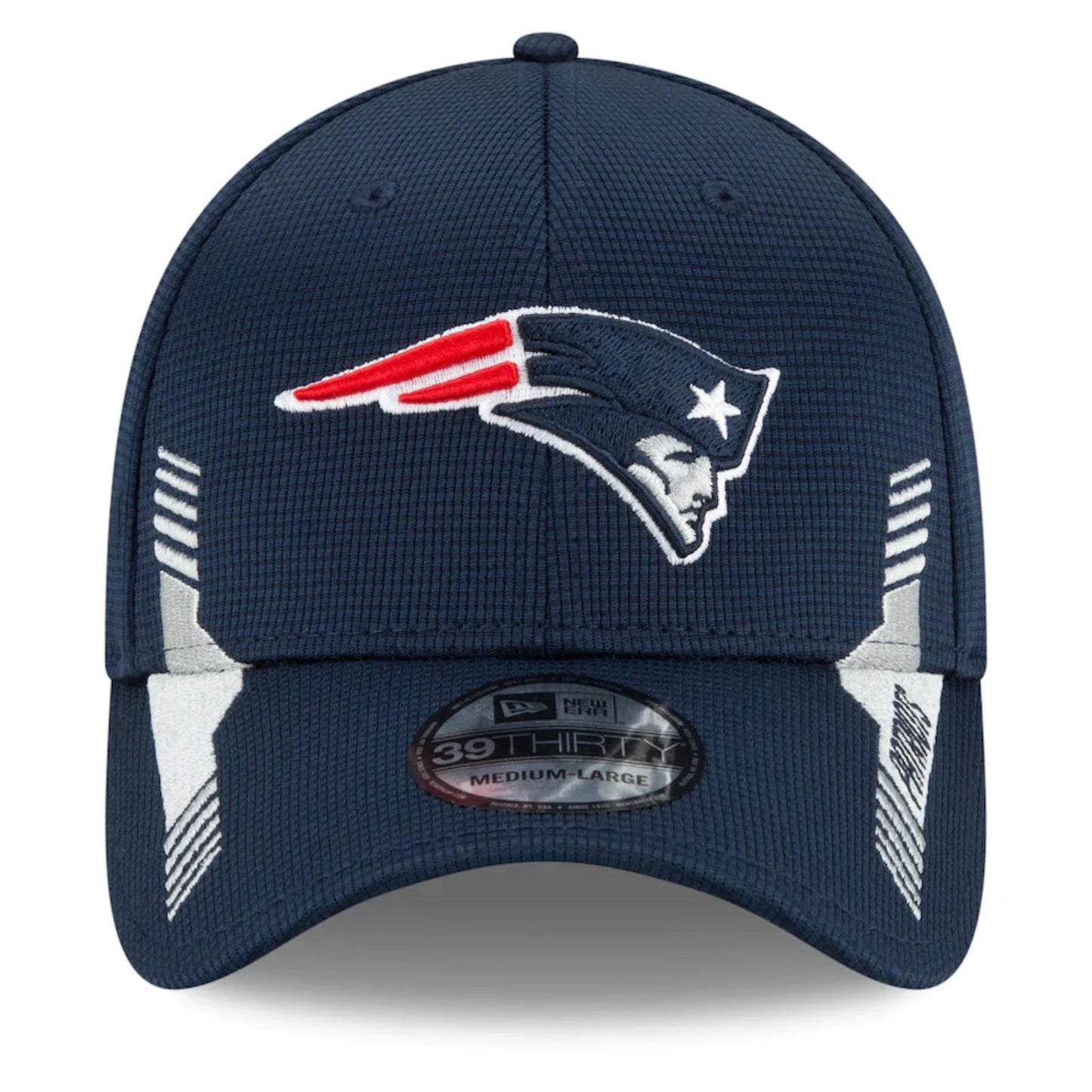 New England Patriots 2021 Sideline 39THIRTY Stretch Fit Hat - Navy