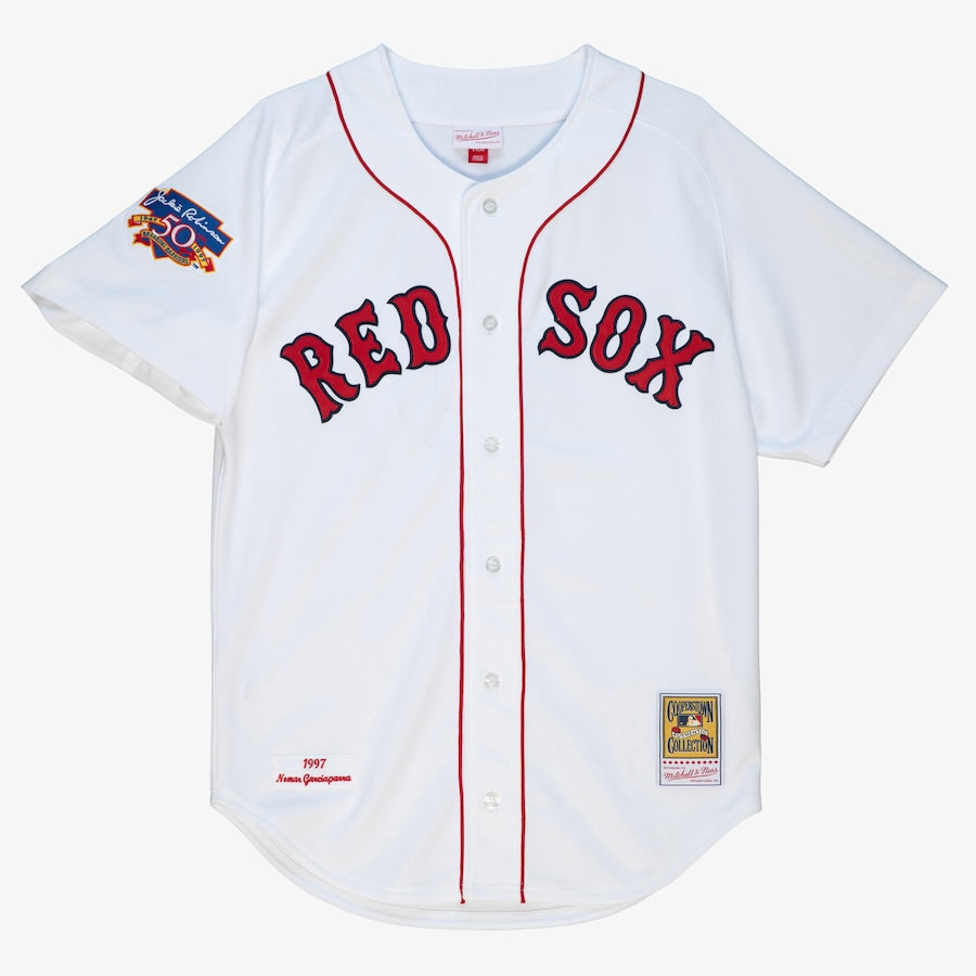 Mitchell & Ness MLB Boston Red Sox Nomar Garciaparra Cooperstown Collection Authentic Jersey - White