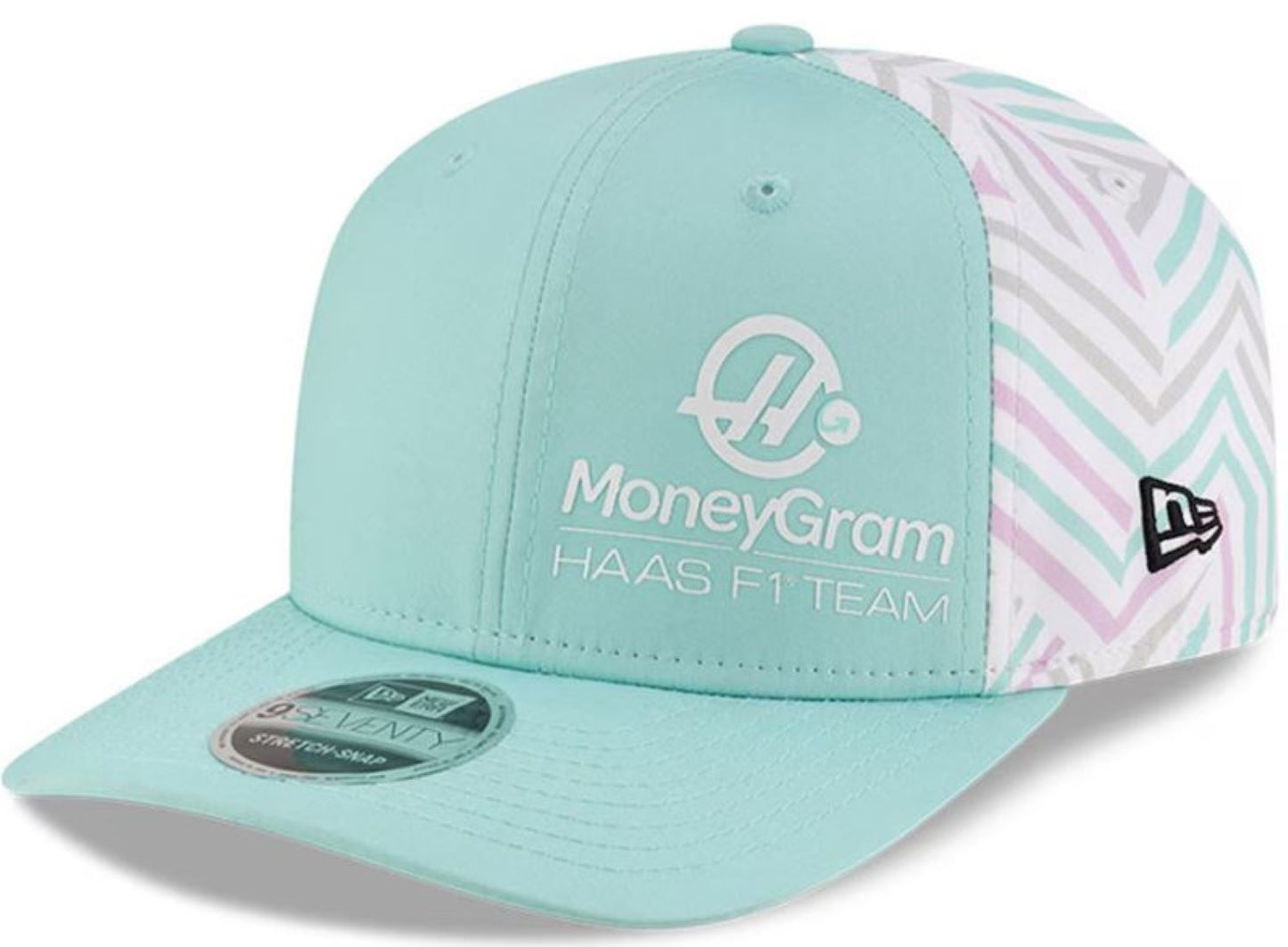 New Era 9SEVENTY MoneyGram Haas F1 Team 2025 Miami Grand Prix Adjustable Hat - Turquoise