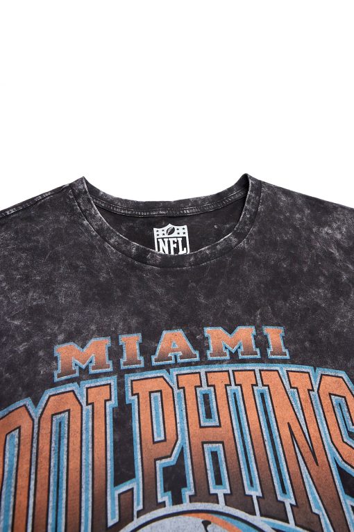 Miami Dolphins Graphic Acid Wash Tee