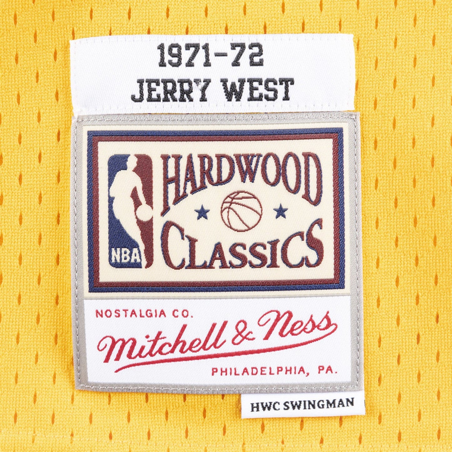 Men's Mitchell & Ness NBA Jerry West Los Angeles Lakers 1971-72 Hardwood Classics Swingman Jersey - Gold