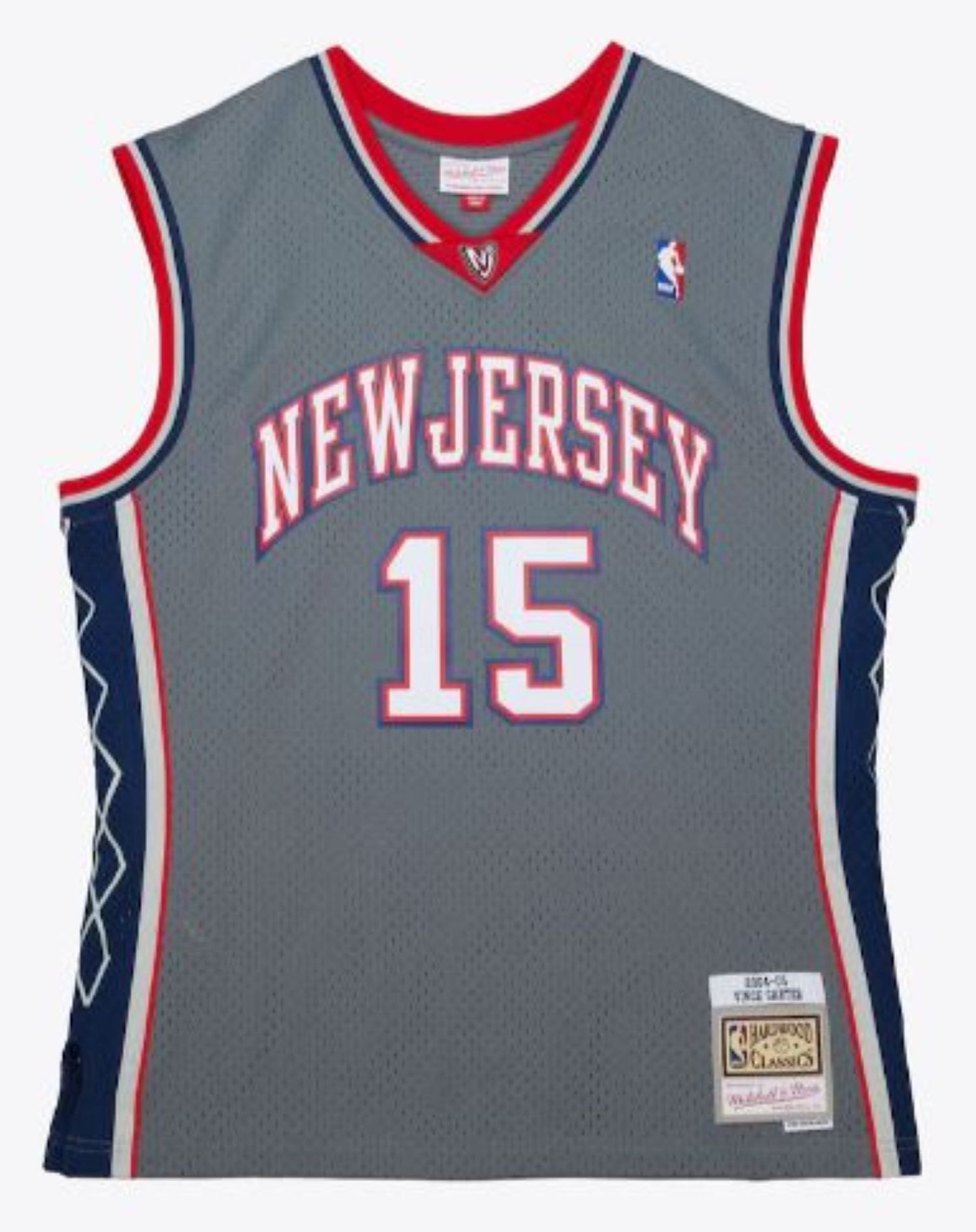 Mitchell & Ness NBA New Jersey Nets Vince Carter #15 2004-05 HWC Swingman Jersey - Grey