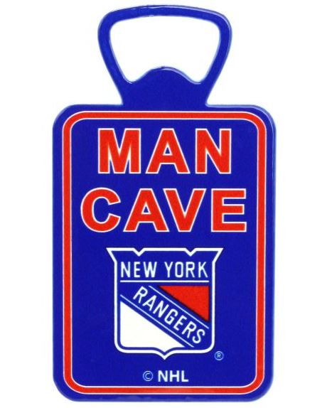 NHL Man Cave 4 x 2.5 inch Super Steel Magnet Bottle Opener