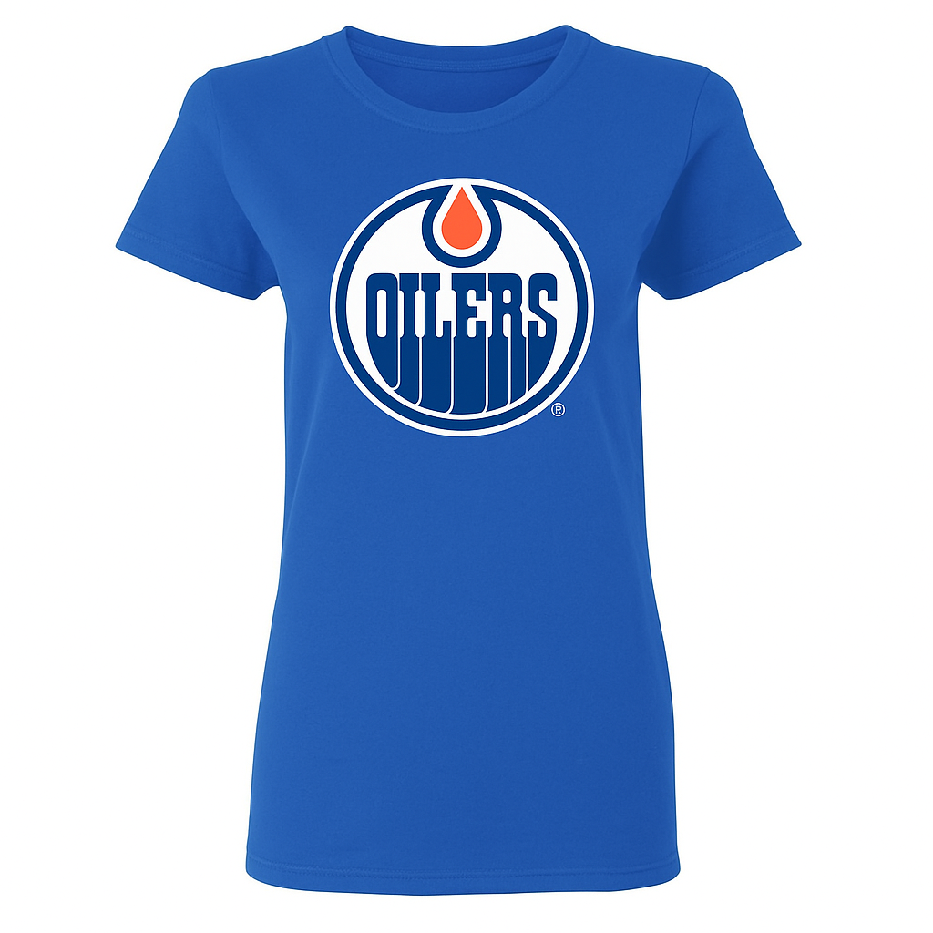 '47 NHL Edmonton Oilers Ladies Fan Tee - Royal Blue