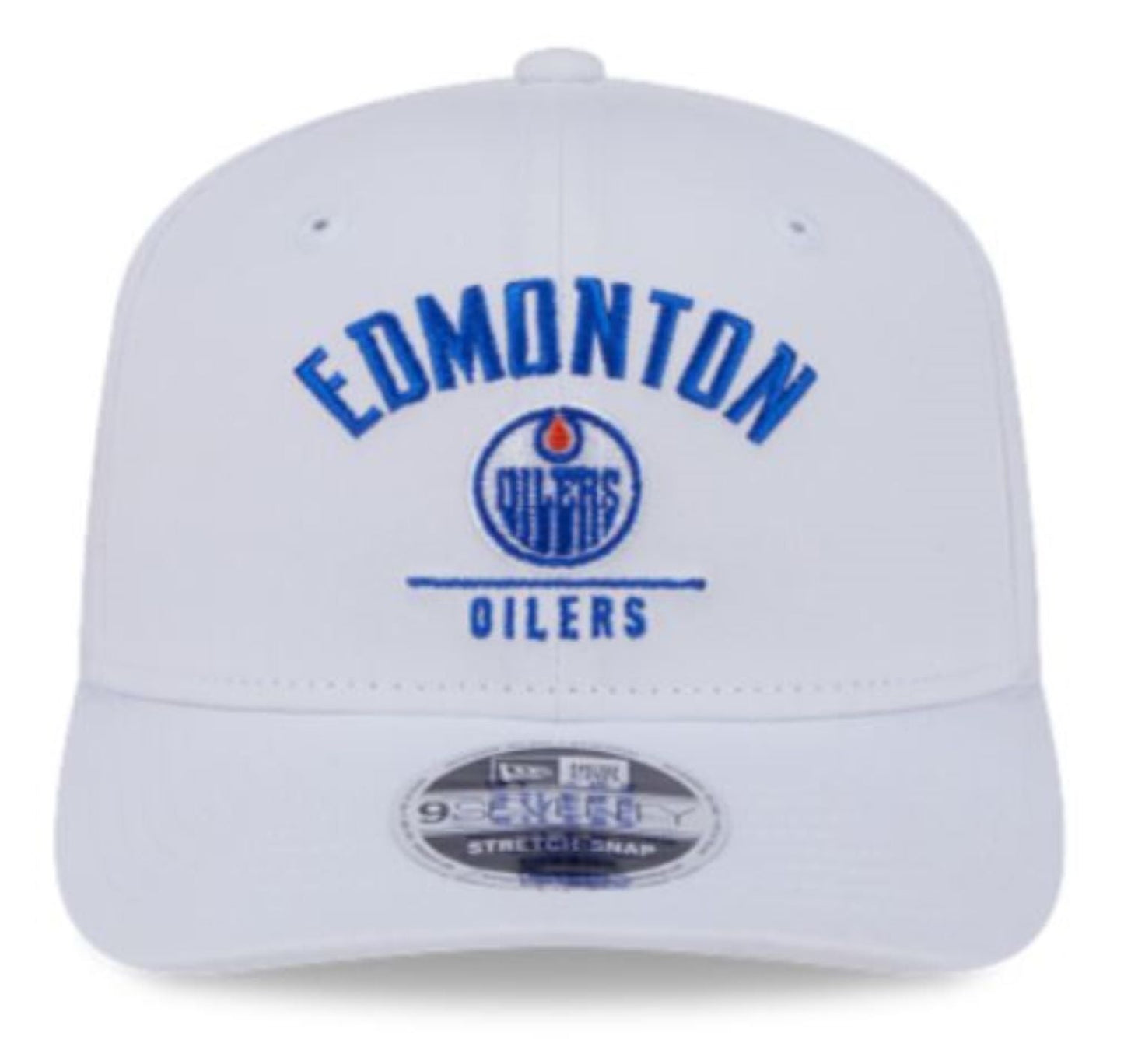 New Era 9SEVENTY NHL Edmonton Oilers Team Wordmark Adjustable Stretch-Snapback Hat - White