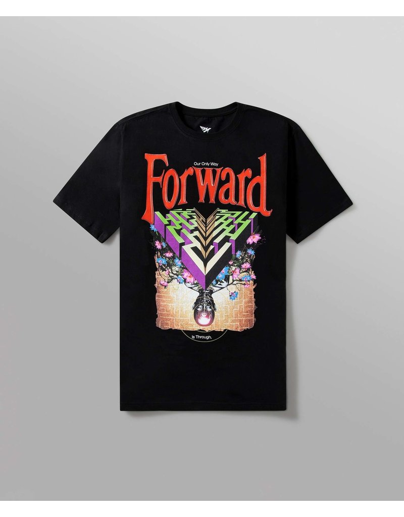 PAPER PLANE FORWARD MOTION TEE BLACK