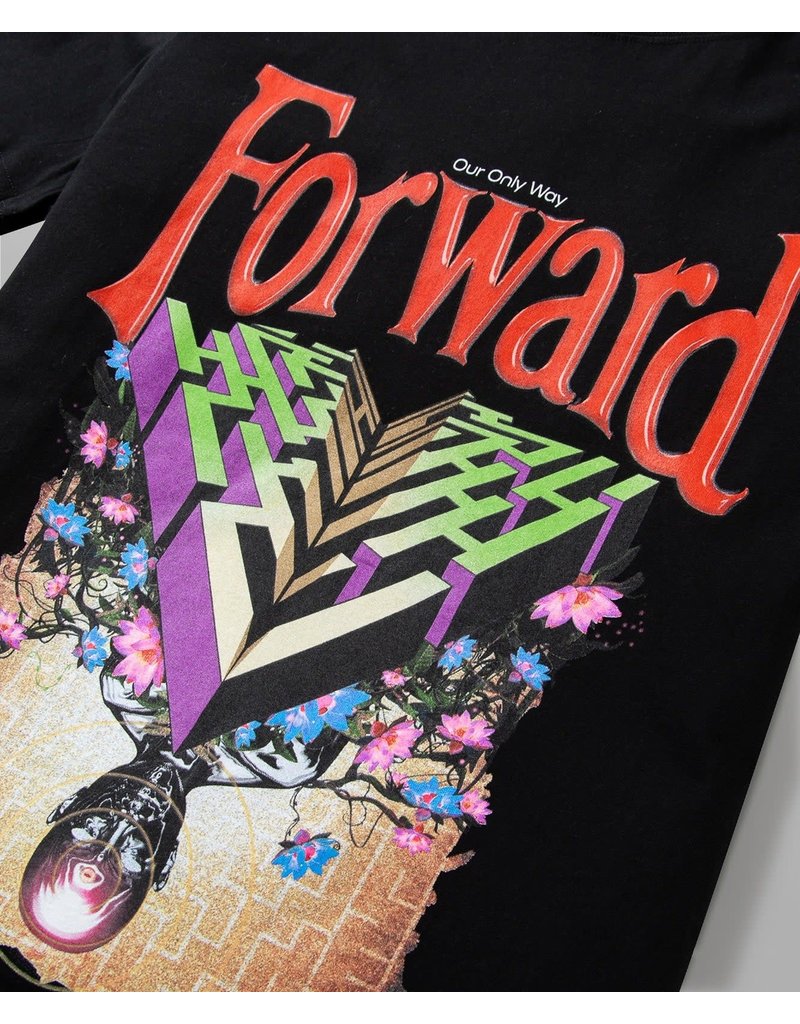PAPER PLANE FORWARD MOTION TEE BLACK