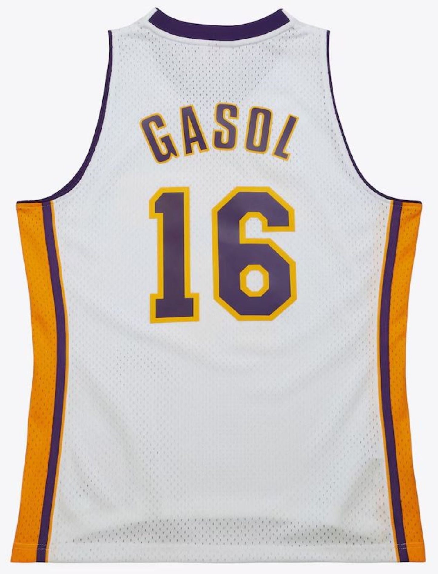 Mitchell & Ness NBA Los Angeles Lakers Pau Gasol #16 2008-09 Noche Latina HWC Swingman Jersey - White
