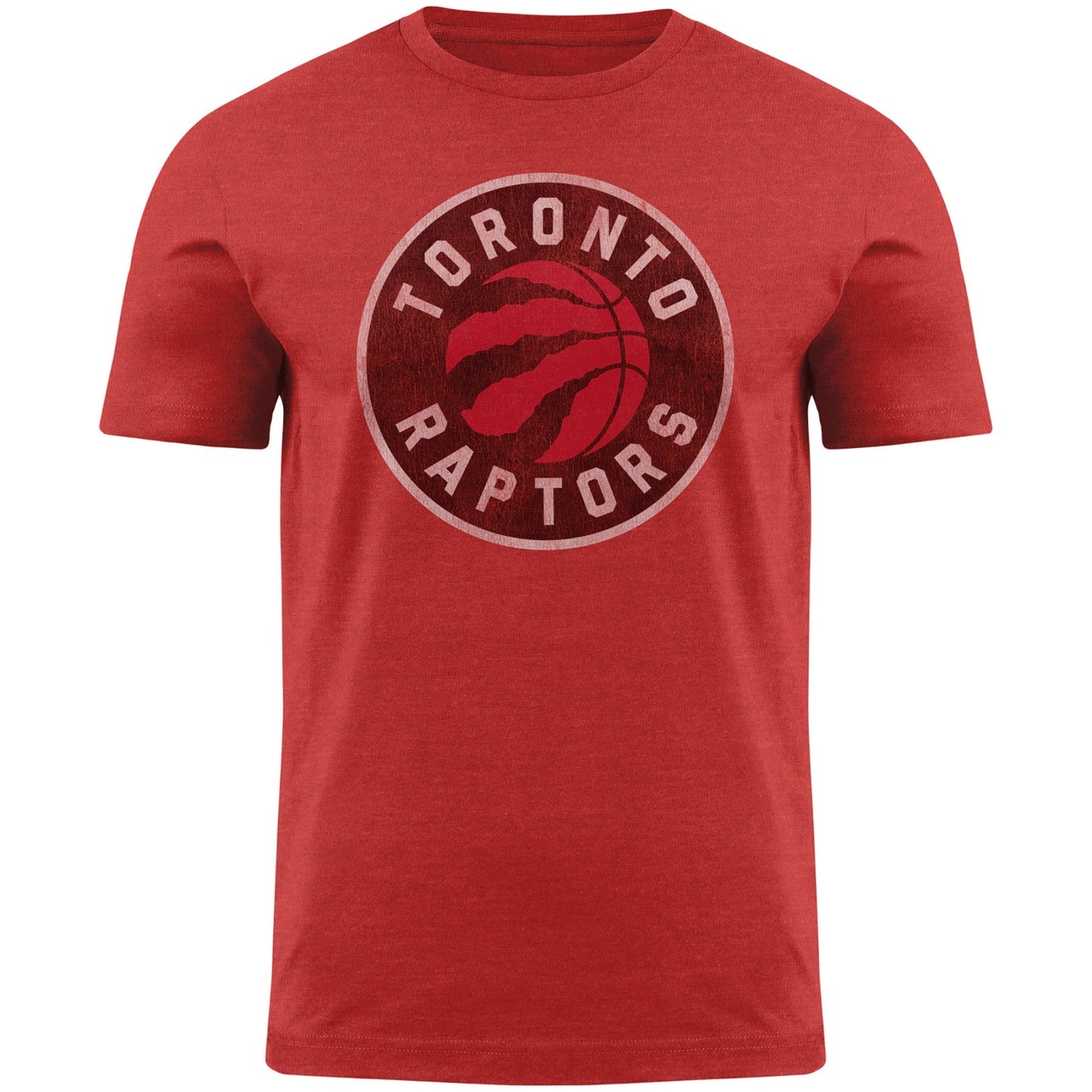 Toronto Raptors NBA Global Distressed Logo Tri Blend T-Shirt - Red