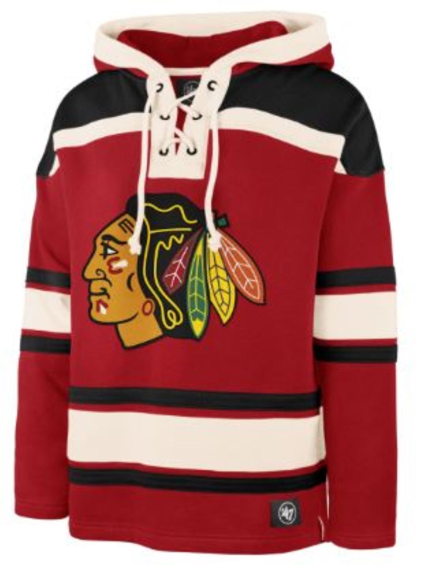 '47 NHL Chicago Blackhawks Connor Bedard Player Lacer Hoodie - Red