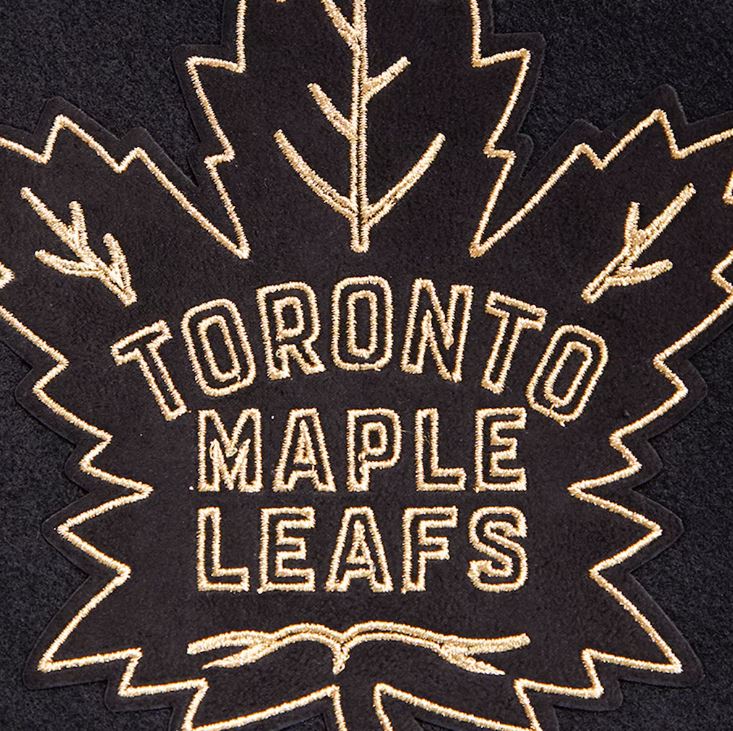 Pro Standard NHL Toronto Maple Leafs Varsity Embroidered Jacket - Black/Gold