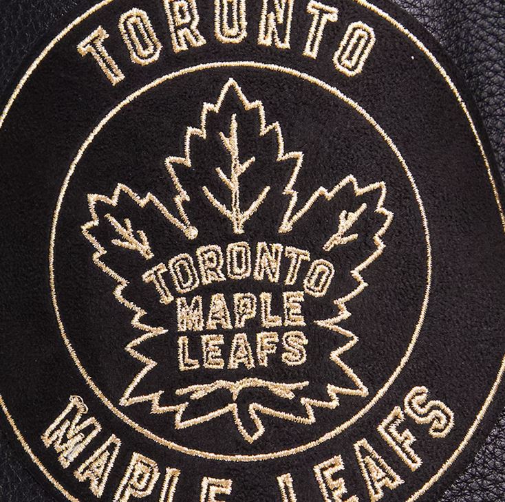 Pro Standard NHL Toronto Maple Leafs Varsity Embroidered Jacket - Black/Gold