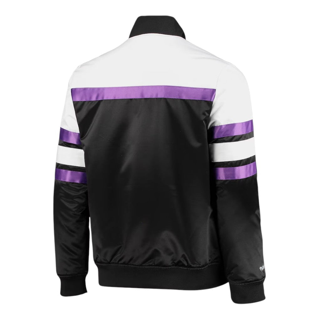 Mitchell & Ness NBA Toronto Raptors Hardwood Classics Script Satin Full-Snap Jacket - Black