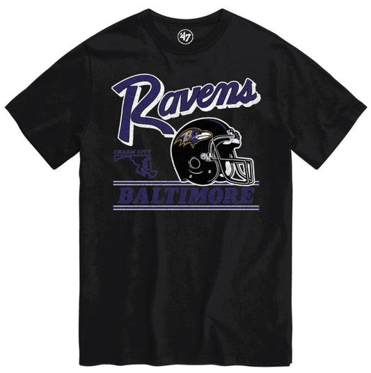 '47 NFL Baltimore Ravens Fly By T Shirt - Black