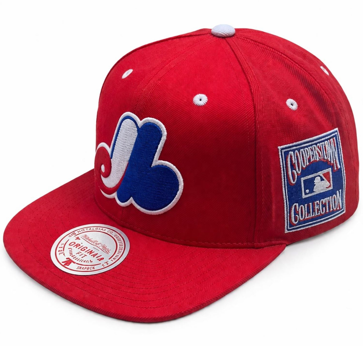 Mitchell & Ness MLB Montreal Expos Sidepatch Original Fit Adjustable Snapback Hat - Red