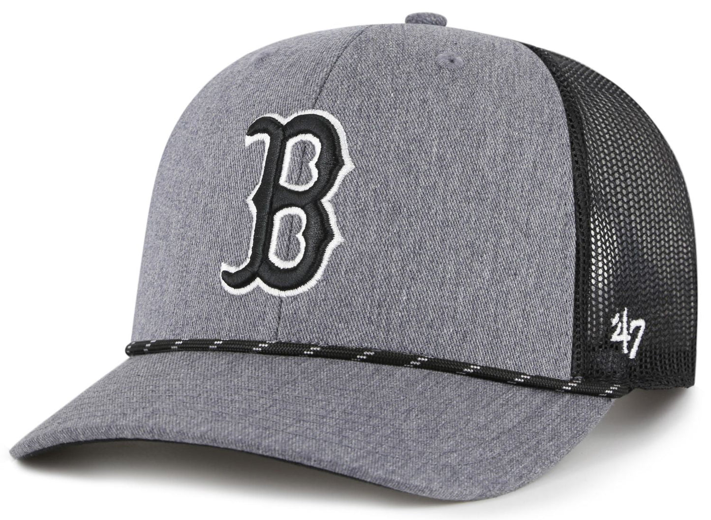 '47 Trucker MLB Boston Red Sox Carbon Rope Adjustable Mesh Back Cap - Grey
