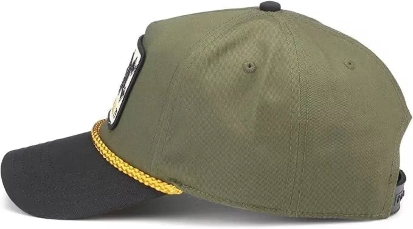 American Needle AC/DC Highway to Hell 1979 Roscoe Snapback Hat - Army Green/Black